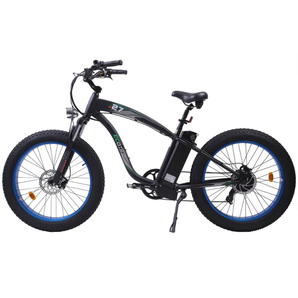 UL Certified-Ecotric Hammer Electric Fat Tire Beach Snow Bike-Blue