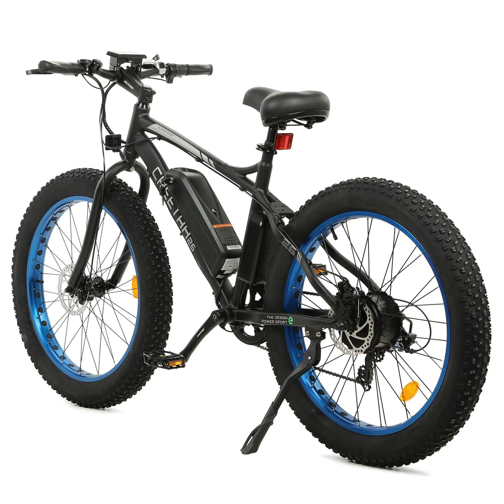 Ecotric Cheetah 26 Fat Tire Beach Snow Electric Bike - Blue